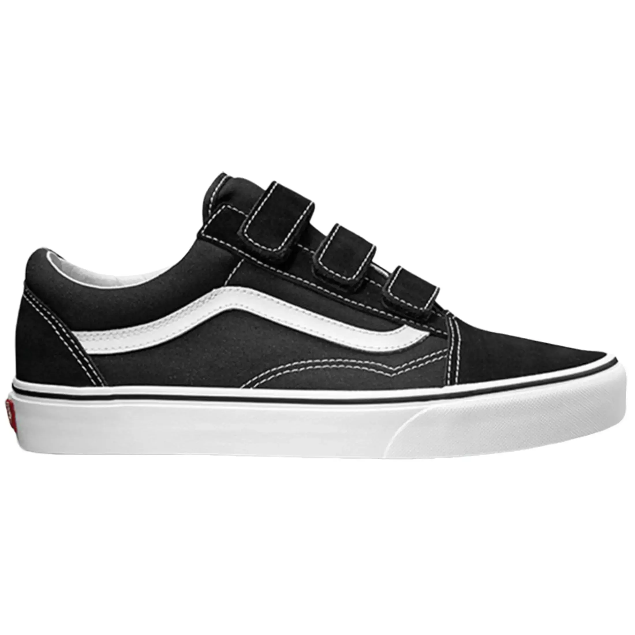 Vans Old Skool Velcro Black White Men's Fashion Shoes New