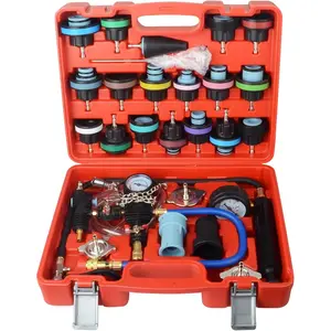 28 count Universal Radiator  Tester Kit, coolant  Tester Set coolant Vacuum Refill Tool for Cooling System (Red)
