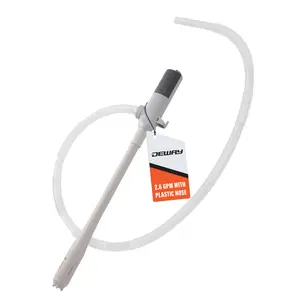 Deway Automatic Fuel Transfer Pump - AA Battery Powered, Extra Long Hose Fits All Size Cans, Portable Liquid Pump Transfers Gasoline, Water & More at 2.6 Gal/Minute
