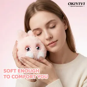 OKIVIVI Sunny AI Companion Pets, Electronic Pet Toys Interactive Plush Bag Accessory with Voice Chat, Emotion Sensing, Long-Term Memory, Touch-Reactive Haptics & Expressive Eyes, Pink, 1-Month AI Subscription Included