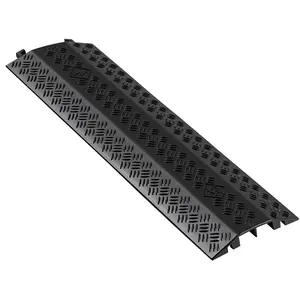 VEVOR Drop Over Cable Cover, 17,500 lbs/Axle Load Capacity, Heavy Duty Cable Hose Protector Ramp, Floor Cord Cover, for High Walking Traffic Areas, Indoor, Outdoor, Home, Office, Warehouse, 1 Pack