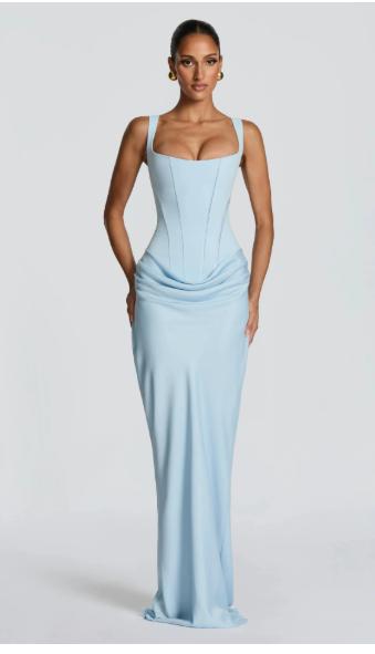 Elegant Corset Evening Dress Women Sleeveless Maxi Gown Formal Wear Formal Events Special Occas