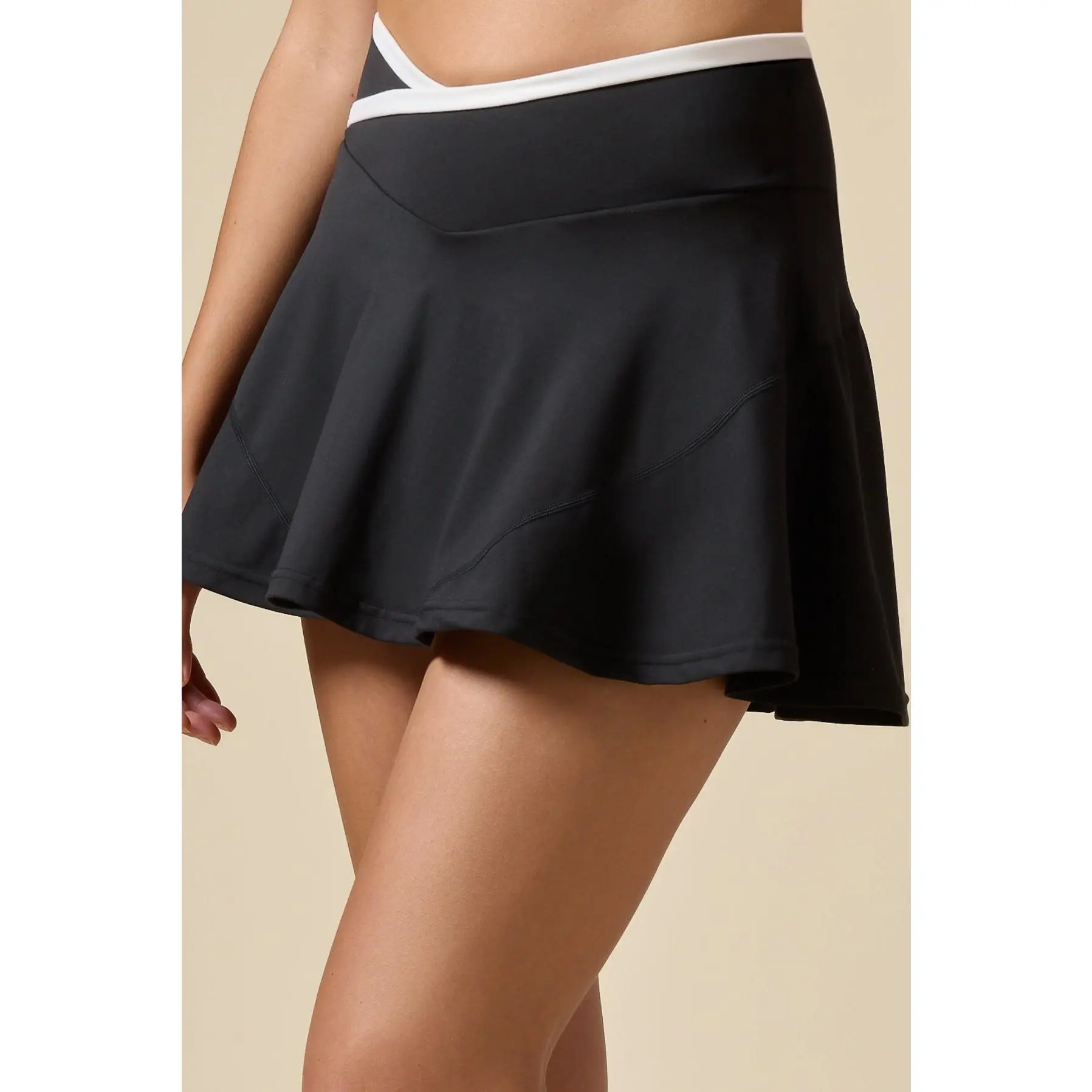 Crisscross Hourglass® Twirl Skort - Black Contrast