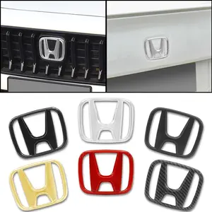 1Pcs 3D ABS For Honda Civic City FIT Accord Odyssey CR-V XR-V HR-V Insight Pilot Vezel Car Head Front Hood Grill Bonnet Emblem Rear Tail Trunk Badge H Logo Sticker Decal Decoration Auto Accessories