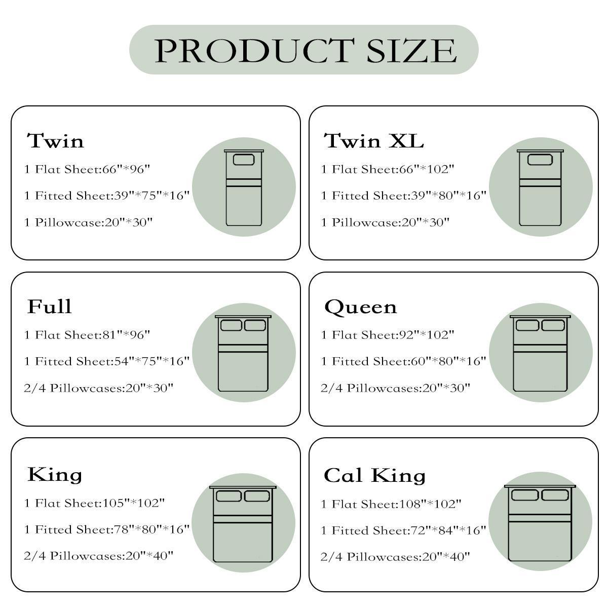 Bamboo Sheets Set 4/6 Pcs, Cooling Silky Soft & Hotel Luxury, Soft Bedding Sets for Hot Sleepers, 16 Inch Deep Pocket, Wrinkle Resistant & Machine Washable for a Luxury Sleep Experience