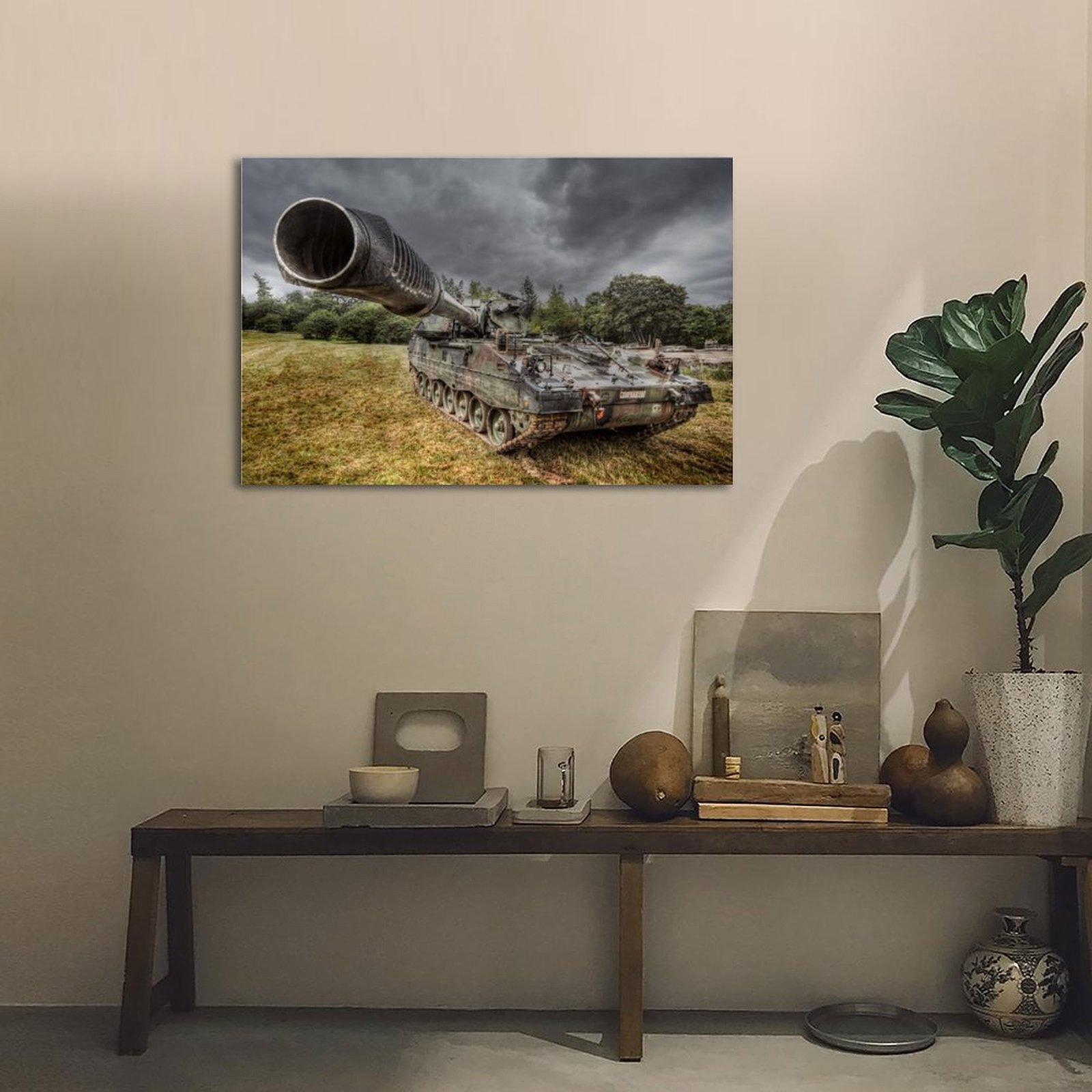 Military Tank Poster Panzerhaubitze 2000 PZH-2000 Poster Decorative Painting Canvas Wall Art Picture Print Modern Family Bedroom Decor