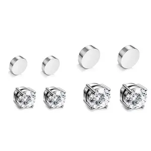 Stainless Steel Magnetic Stud Earrings – Non-Piercing for Men & Women | Silvery Street-Trend Style