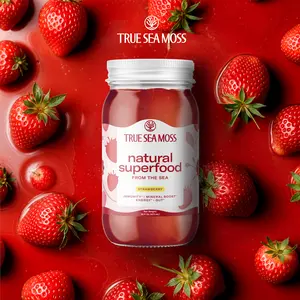 True Sea Moss Strawberry Irish Sea Moss Gel – Rich in Essential Minerals & Vitamins – supports overall vitality