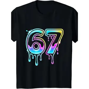 67 Ice Cream Drip Meme Six Seven Funny 6 7 Kids Six Seven Ice Cream Drip Cool Meme 67 Funny 6 7 Boys Youth T-Shirt T-Shirts for Teenagers And Older Children, Sizes 120-160  (3-13Y)