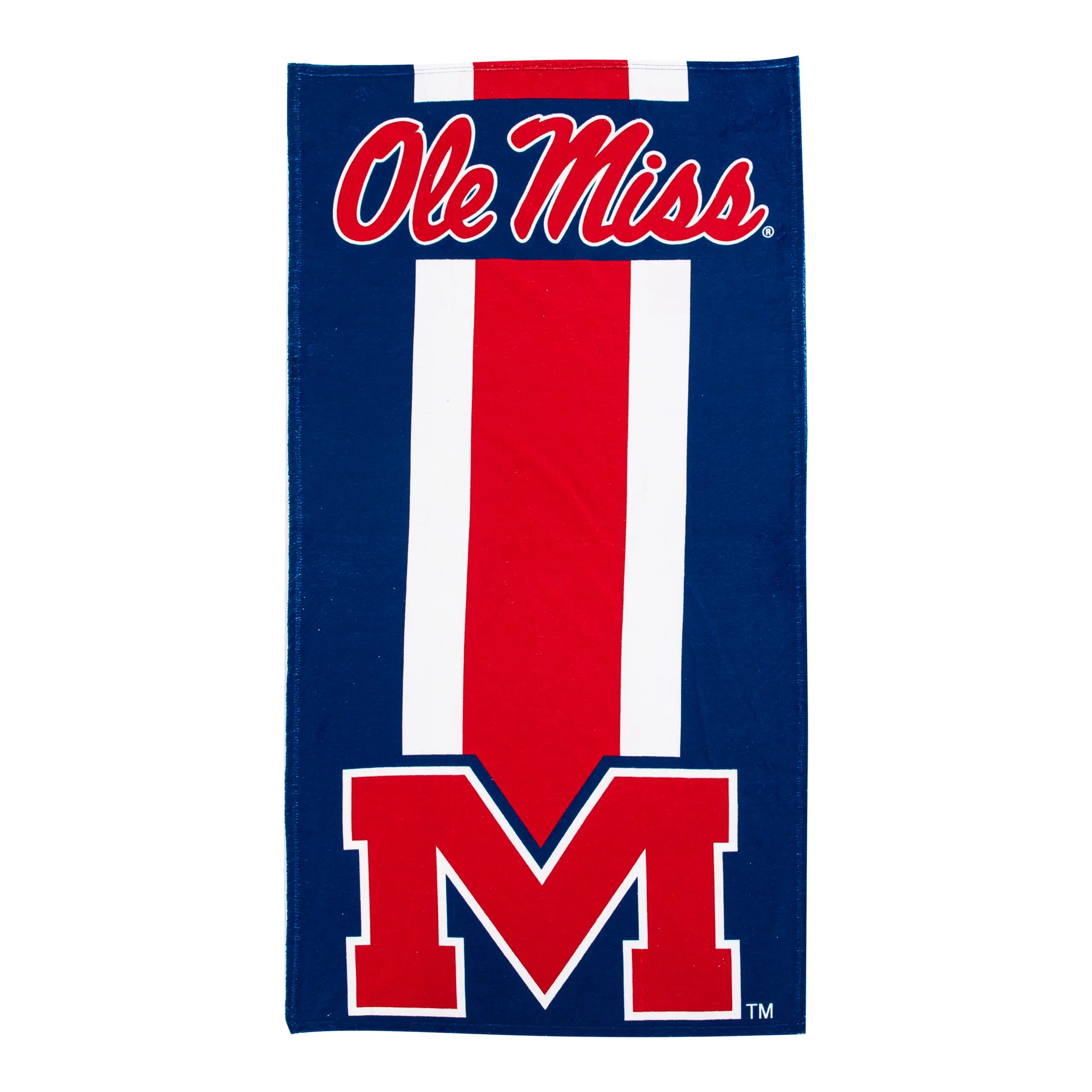 Ole Miss Rebels Beach Towel - 30x60 in, Bold Logo, Cotton Blend, Team Colors, for Pool/Beach Use