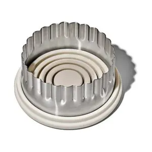 OXO Double-Sided Bakeware Cookie and Biscuit Cutter Set, Stainless Steel and Silicone Construction