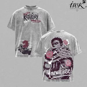 Katakuri Vintage Washed Oversized Good Graphic Tees, One Piece Future Sight Anime Shirt, Sweet Commander Dark Streetwear