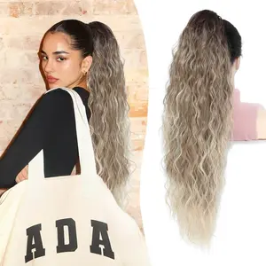 Paneway Ponytail Extension,Long Curly Wavy Claw Clip Ponytail Extension 30 inch Pony Tails Hair Extensions Fake Ponytail Fluffy Natural Clip in Ponytail Hairpiece for Women