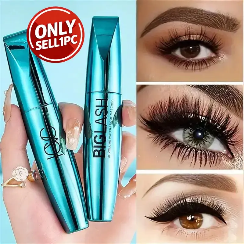 1-piece volumizing mascara - Voluminous Lengthening Mascara, Deep Black, smudge-proof, long-lasting, lengthening and plumping, creates thick lashes, clump-free formula for a striking look, suitable for all eye shapes, Volume Mascara