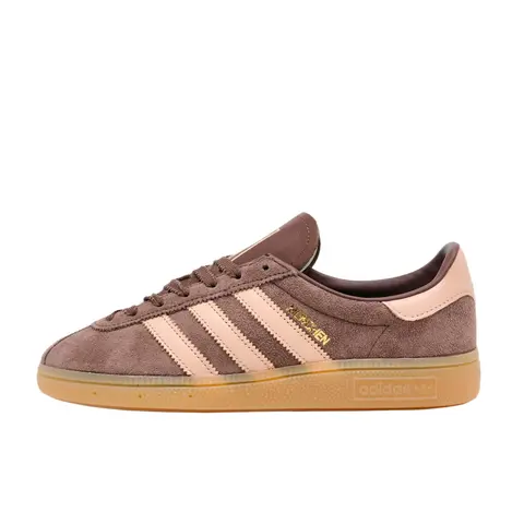 Women's adidas Munchen Retro Look Casual Sport Shoes - Earth Strata, Halo Blush, Gum Neutral, Daily Wear, Runs Small - Ideal for Daily Walking, Sports