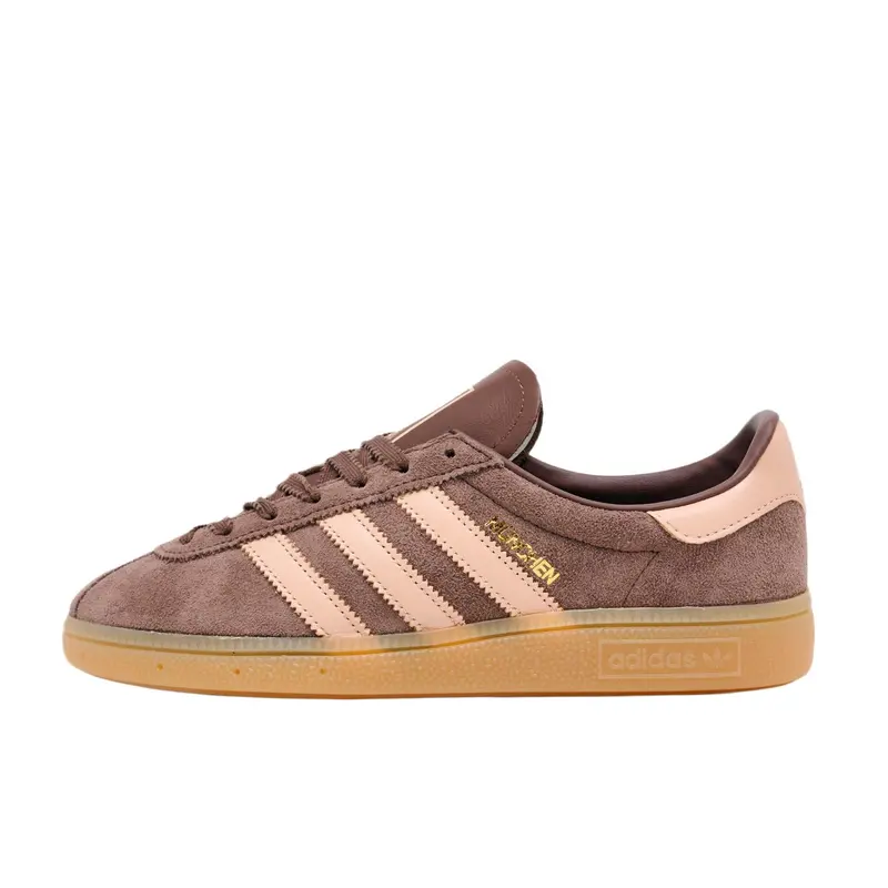 Women's adidas Munchen Retro Look Casual Sport Shoes - Earth Strata, Halo Blush, Gum Neutral, Daily Wear, Runs Small - Ideal for Daily Walking, Sports