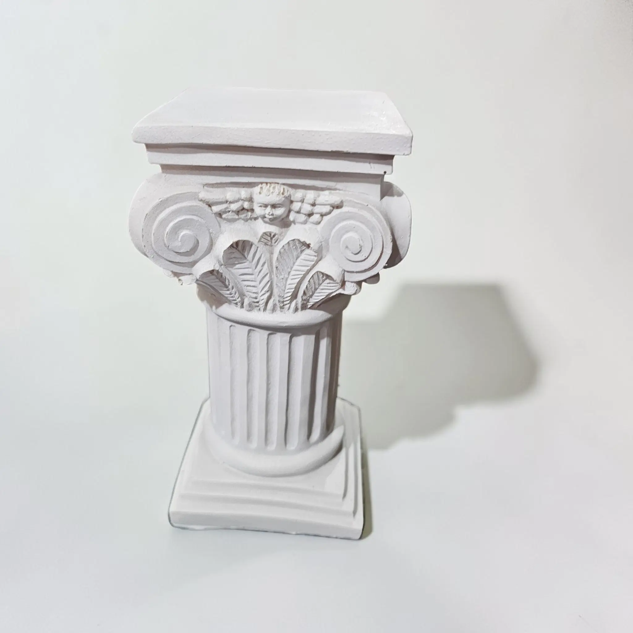 8in Tall Resin/Composite Religious Decorative Standing Altar Pillar Pedestal - Classic Architectural Column Stand for Statues, Magical Ornaments (Home Supplies, Floral Display Compatible; Approximately 8", No Flowers Included)
