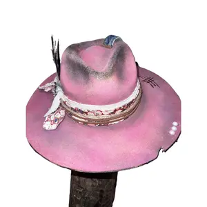 Strawberry kisses! Custom Burned Hat.