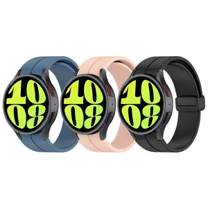 Compatible for SSamsung Galaxy Watch 20mm Band, Waterproof Soft Silicone Sport Strap & Magnetic Folding Buckle Design