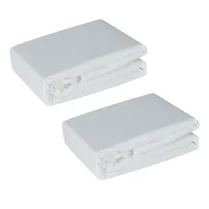 2 Pack Queen Size Zippered Mattress Protector|   Cooling|   Cozy|   Comfortable|   PVC|   Bed Bug Prevention|   Waterproof|   Hypoallergenic|   Easy to|   Zipper|   Encasement|   White