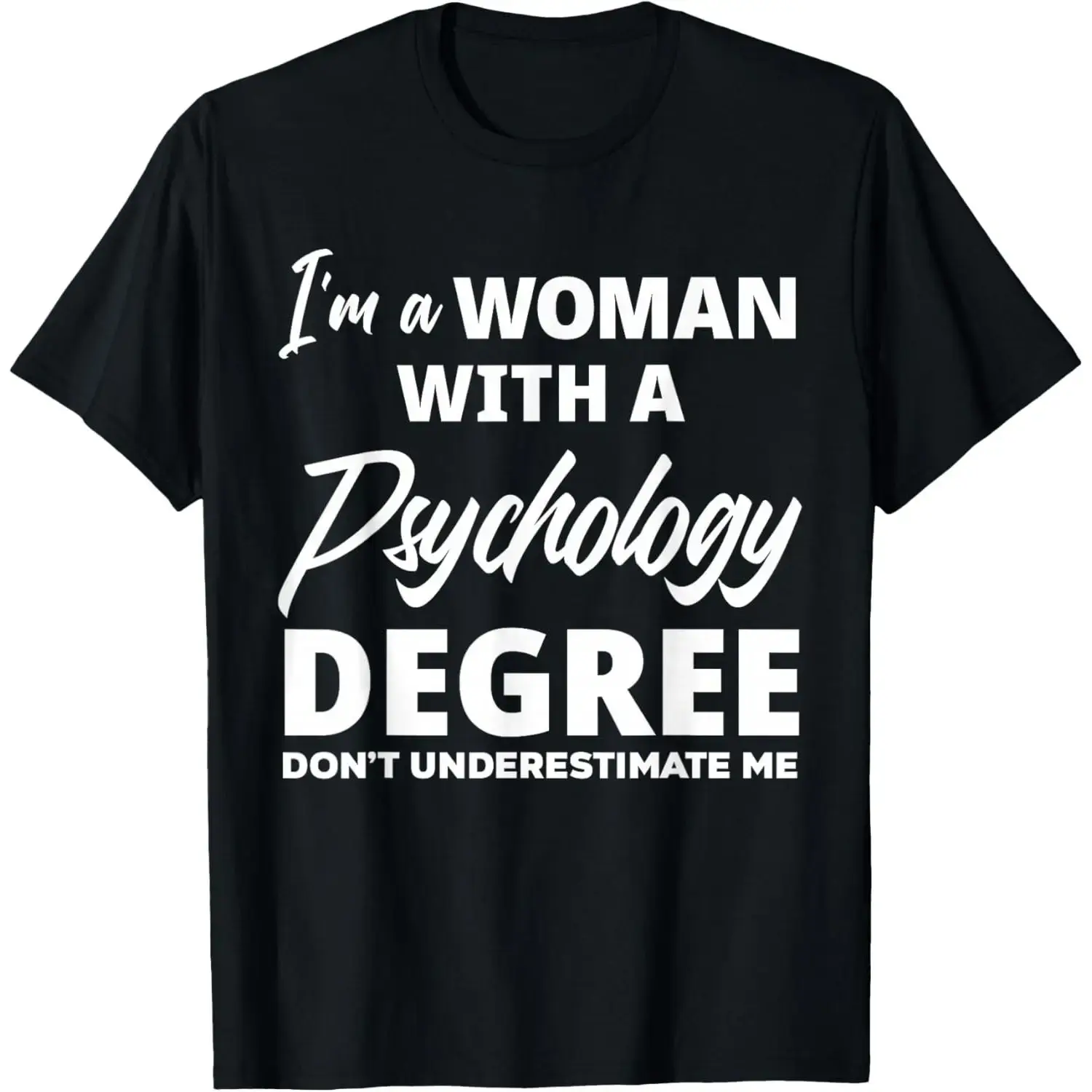 Men's Soft Cotton Fabric Round Neck Short-Sleeve Casual T-Shirt - Breathable Menswear, Funny Psychology Degree Graduation Gift for Psychologists