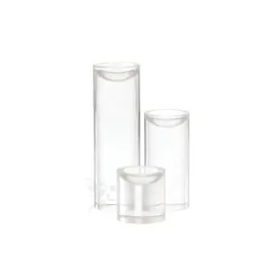 3 Piece Dimple Riser Clear Round Columns Set