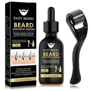 Beard Growth Serum & Derma Roller Kit Beard Care Nutrient Oil For Fuller Looking And Shinier Beard Daily Beard Care For Men Thicken And Lift Thickening Spray