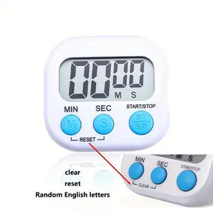 1 piece, Multifunctional timer, multi-function electronic timer, magnetic digital timer, large LCD display, bell/mute switch countdown timer, Pomodoro Timer, widely used in breaks, cooking, gyms, conferences, classrooms, timer gifts, kitchen accessories