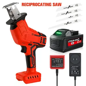 Reciprocating Saw One Handed Recip Kit  20V MAX Battery, 3 Variable Speed, Brushless Tool-Free Blade Change, 4 Saw Blades for Metal Wood PVC Cutting Cordless Handheld Saw Wood Cutter