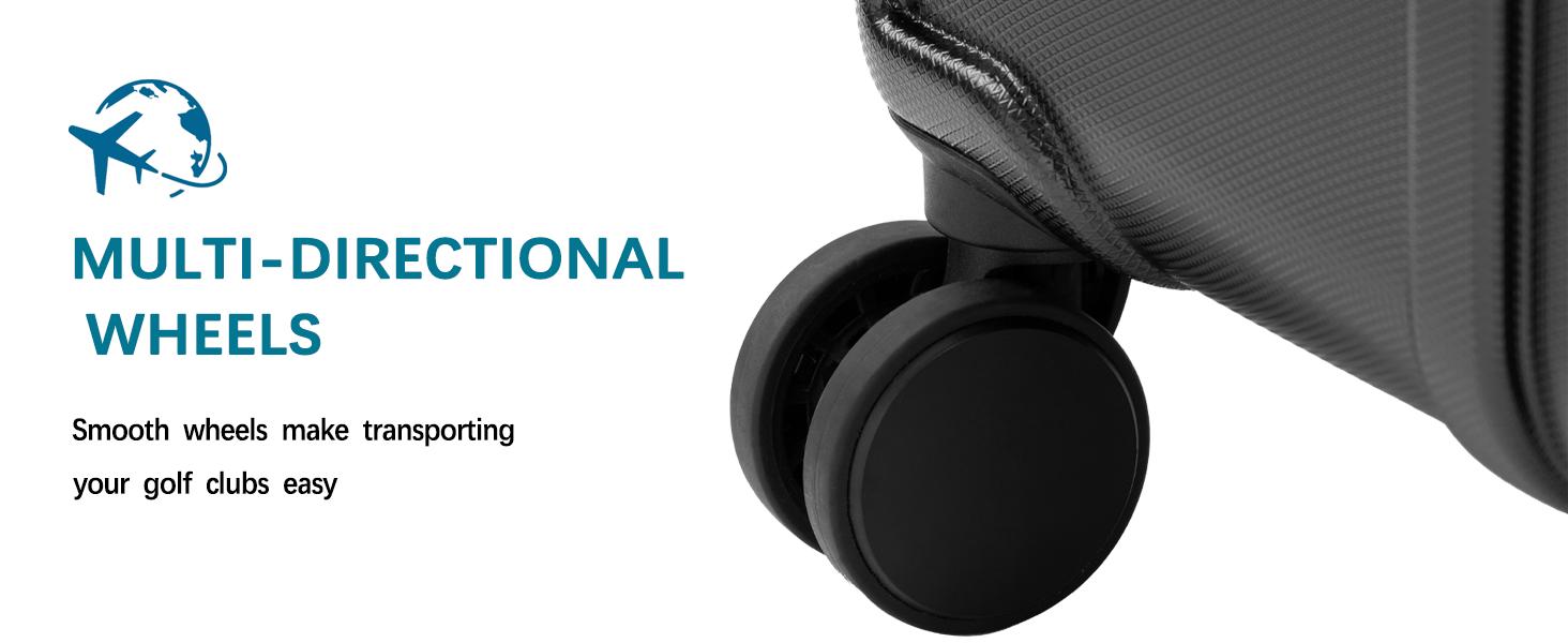 UNIHIMAL Full Hard Case Golf Travel Bag with Wheels, Travel Case - Ultimate Protection, Waterproof & Durable, Specially Designed for Airline Transport