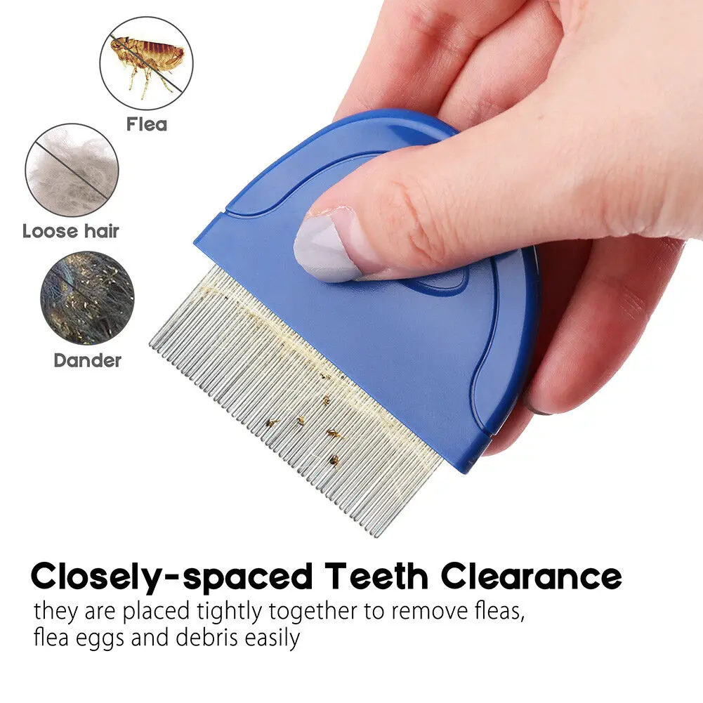 BenBen Flea Comb For Cats Dogs Pet Hair Grooming Tools Deworming Brush Fur Remover