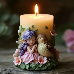 Dreamy Healing Fairy Candle Silicone Mold, Create Cozy Atmosphere, 3D Relief Silicone Mould, Handmade Birthday Gift Idea, Handmade Gifts
