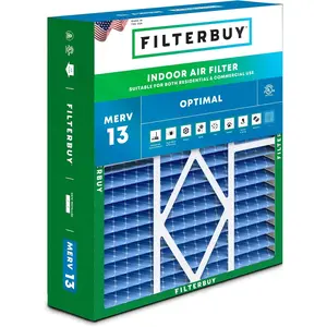 Filterbuy 20x25x5 Air Filter (1-Pack), Pleated MERV 13 Optimal Defense HVAC AC Furnace Air Filters for Amana, Coleman, Goodman, Maytag, York, and More