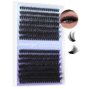 10-20mm Fluffy Lash Clusters with Bottom Lashes Wispy Lash Extension 130D Wispy Cluster Eyelash Extensions D Curl Volume Individual Lashes DIY False Eyelashes by Geeneiya