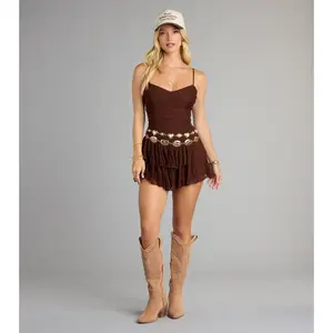 Flirty Flair Lace Ruffle Mini Dress