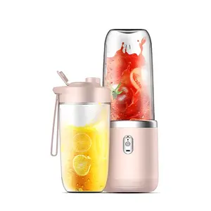 400ML Portable Mini Blender USB Rechargeable Handheld Juicer 6 Blades Cup for Shakes Smoothies Fruit Vegetable Travel Gym Kitchen