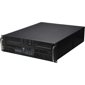Athena Power  5.25 in. 550-800W Server Case Athena Power 2U Micro Redundant Rackmount, Black