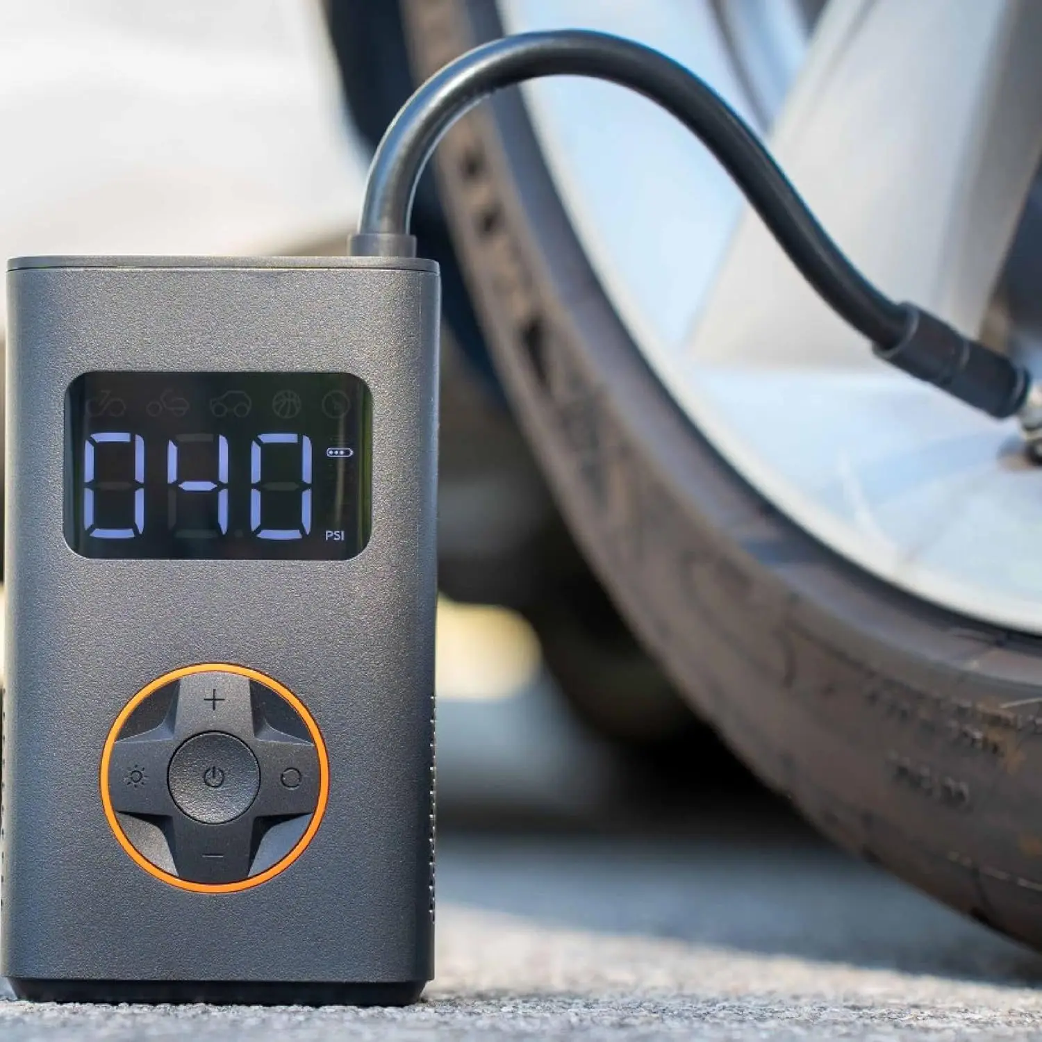 BIKASE N3 Pro Portable Tire Inflator for Ebikes, Compact Car, 1Min Fast Inflate Electric Bike Pump with Digital Tire Pressure Gauge, 150PSI Air Compressor for Electric Bikes, Motorcycle, Balls BiKase