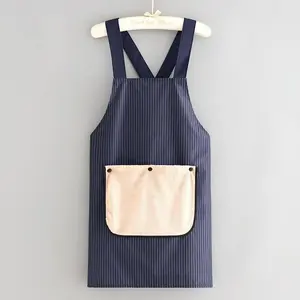 Unisex Cross-Back Apron with Pockets and Towel, Ideal for Cooking, BBQ, Painting, Cleaning, Gardening