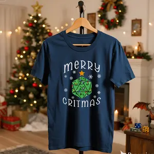 Merry Critmas Dungeons and Dragons Tshirt, Dungeons and Dragons Christmas Shirt, Gift for DnD Players, Xmas D20 Tee, Dungeon Master Gift , unisex sweatshirt