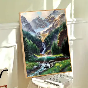 Landscape Pattern DIY Diamond Arts Colorful Painting Kit without Frame, DIY 5D Diamond Arts Colorful Painting Kit, Wall Art Decor for Home Living Room Bedroom