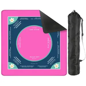 Hot Pink Daisy Mahjong Mat 31.5 x 31.5 - For Enhanced Game Night Experience