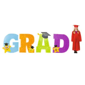 32" - 35-1/2" Elementary Grad Letter Cardboard Cutout Stand-Ups - 4 Pc.