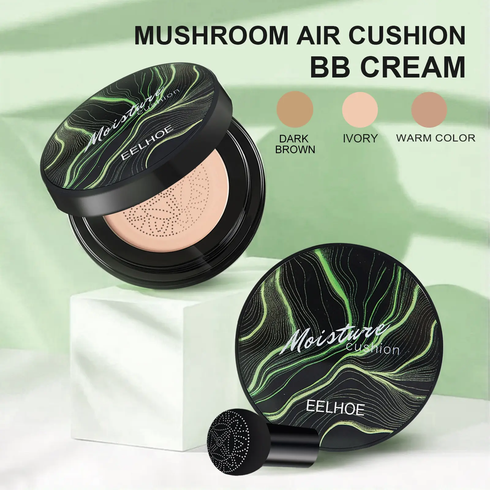 Mushroom Head Air Cushion BB Cream | Lightweight Cushion Foundation | Buildable Coverage, Hydrating Formula & Natural-Looking Finish