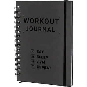 CALUVAR Fitness Journal A5 Hardcover Workout Book for Daily Tracking, Goal Setting and More