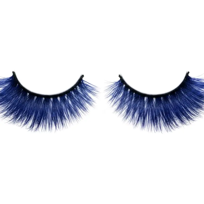 Katara-Style Blue Synthetic Hair Fiber Lashes Eyelashes