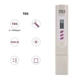 3-In-1 Tds Ec Temperature Water Quality Tester, Digital Ppm Water Purity Meter, Ideal for Home Drinking Water, Aquarium, Pool, Aquaculture, Lab
