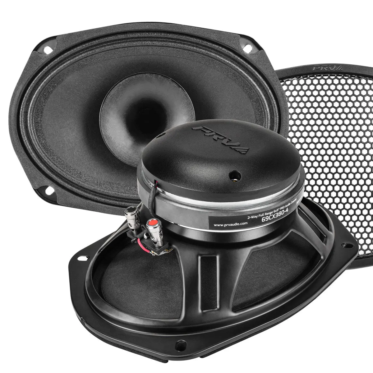 PRV Audio 69CX380-4 | 6"x9" 380W RMS Coaxial Speaker (Single)
