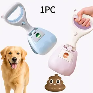 Outdoor pet poop picker, portable dog poop shovel, cat and dog poop picker, portable poop ，dog poop tray and rake set, pet poop cleaning shovel with long handle, very suitable for outdoor dog walking cleaning.