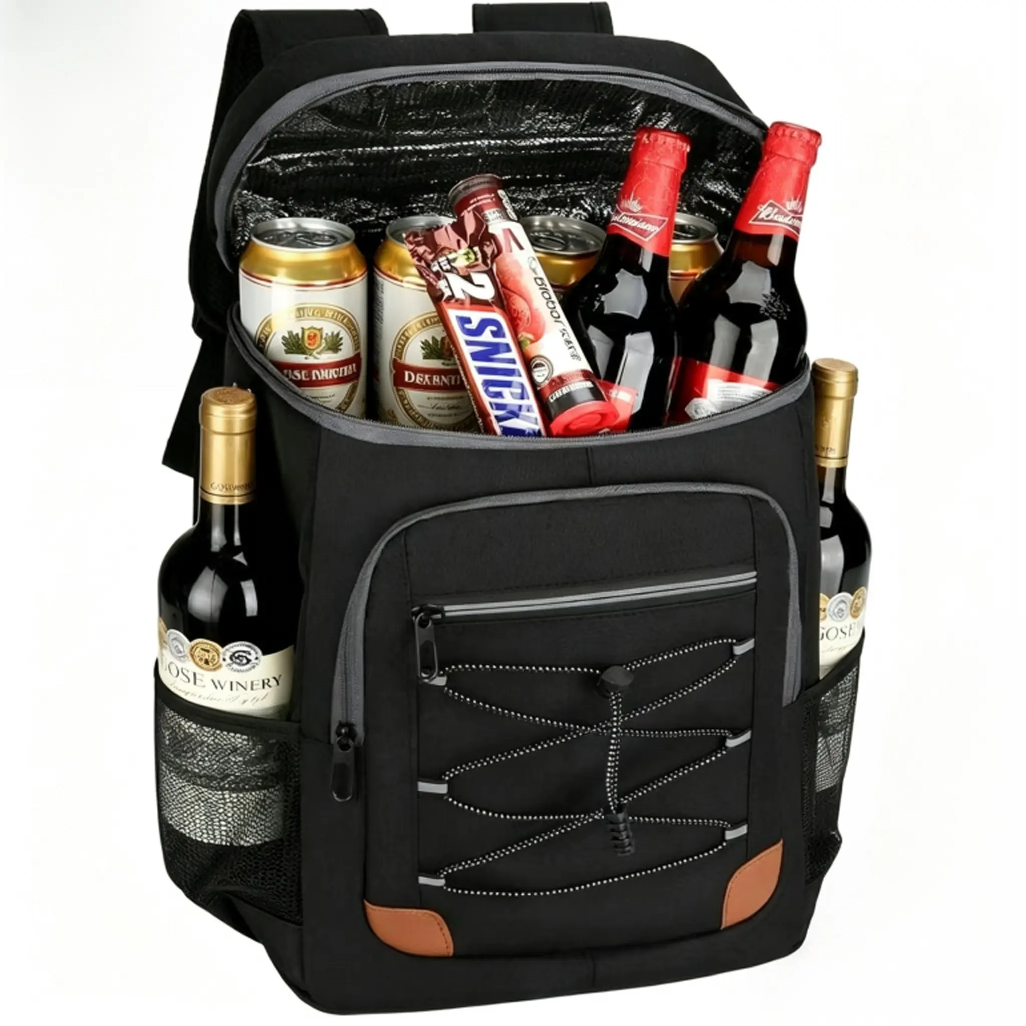 Insulated Soft-Sided Cooler Backpack - Waterproof Ice Retention Cooler Bag, 36L Holds 36 Cans, Unisex, Versatile for Outdoor Trips, Camping, Fishing, Insulated Bag, 32L, Hiking, Universal Can Cooler, Picnics, 32 Liters